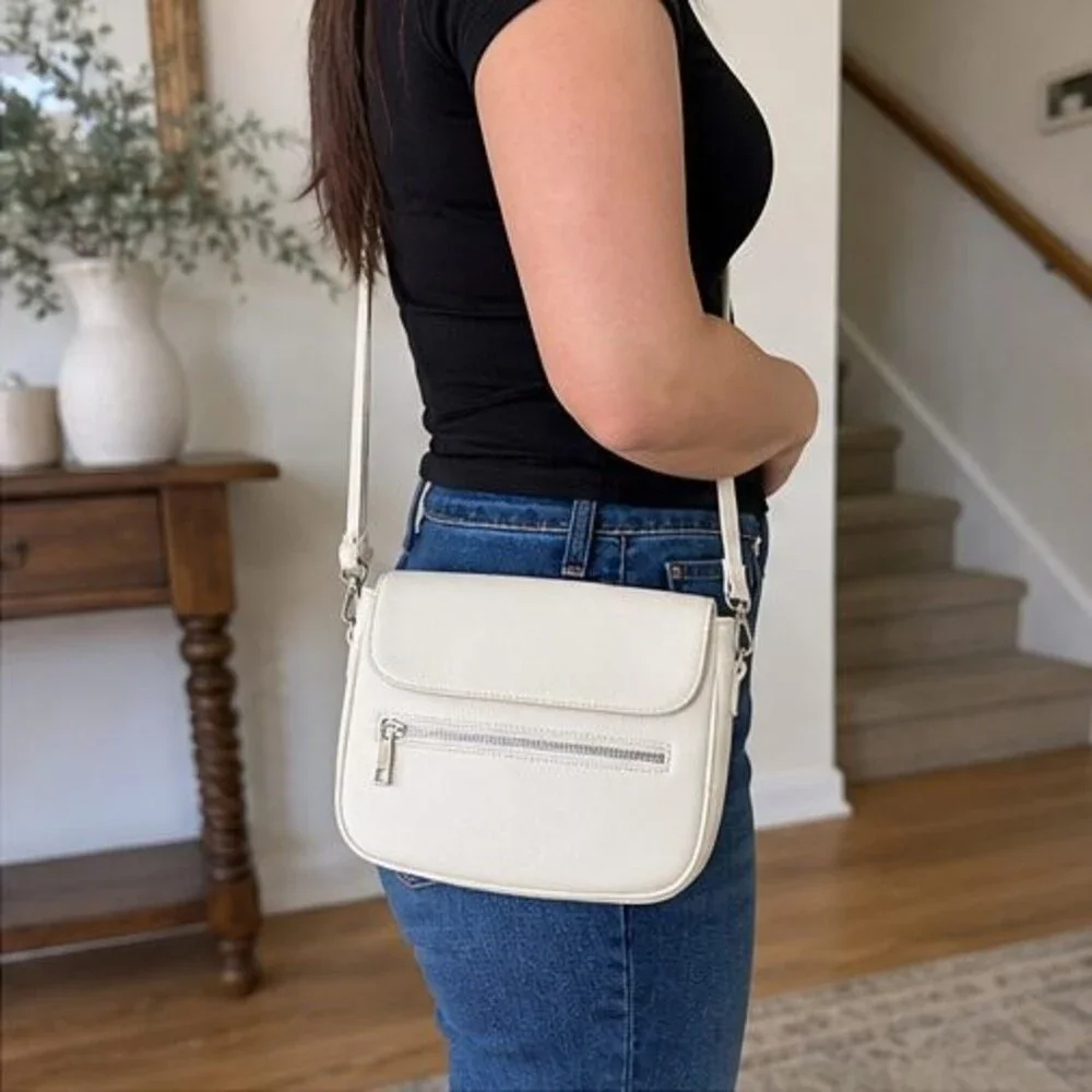 Charcoal Woven Crossbody Bag